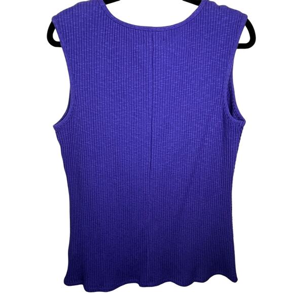 Maurice’s Ribbed Purple V Neck Panel Knit Tank Top Textured Corset Plus Size 3X - Picture 3 of 5